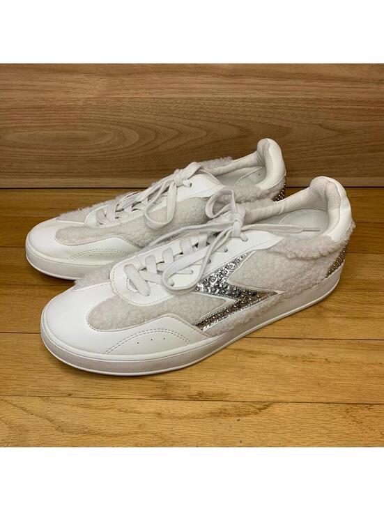 Zodiac Shoes - Zodiac Sansa Lace Up Sneakers in White and Silver - Size 8.5